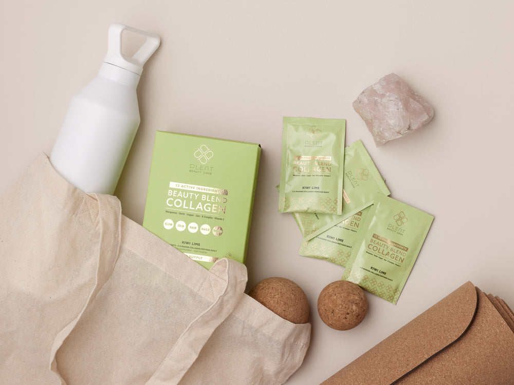 Plent Beauty Blend Collagen Kiwi Lime 30 day supply box - 30 Sachets