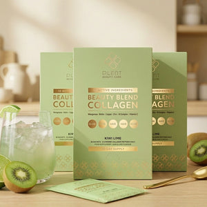 2+1 bundle | Plent Beauty Blend Collagen Kiwi Lime 30 day supply box - 30 Sachets