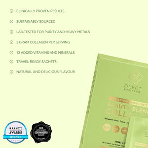 2+1 bundel | Plent Beauty Blend Collagen Kiwi Lime 30 dagen voorraaddoos - 30 zakjes