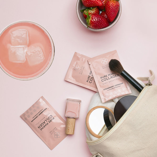 Pure Marine Collageen Strawberry Lemonade | 30 sachets = 30 dagen