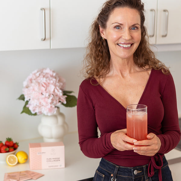 Pure Marine Collageen Strawberry Lemonade | 30 sachets = 30 dagen