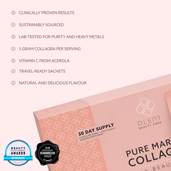 Pure Marine Collageen Strawberry Lemonade | 30 sachets = 30 dagen
