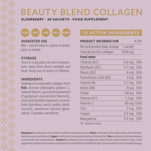 Beauty Blend Collagen - Elderberry 30 day supply box - 30 Sachets