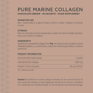 Pure Marine Collagen Chocolate Dream 30 day supply box - 30 sachets