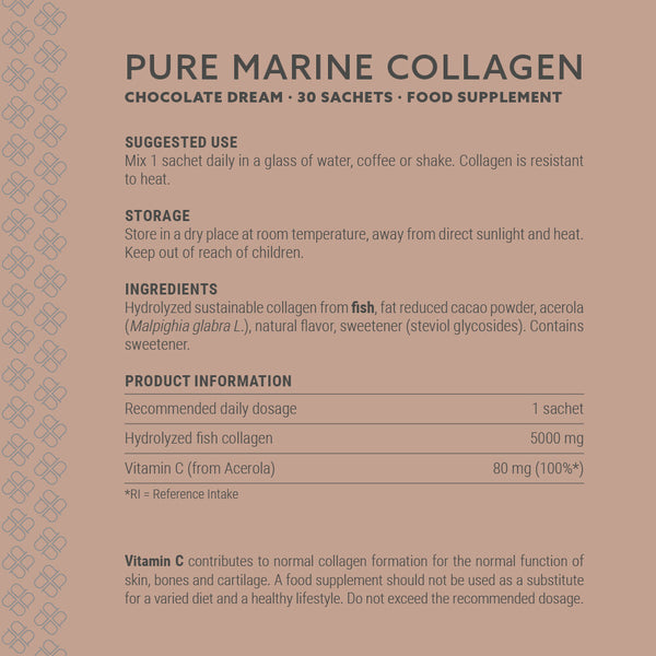 Pure Marine Collagen Chocolate Dream 30 day supply box - 30 sachets