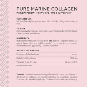 Pure Marine Collagen Pink Raspberry | 30 sachets = 30 dagen