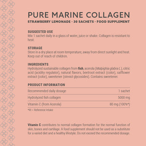 Pure Marine Collagen Strawberry Lemonade 30 day supply box - 30 Sachets