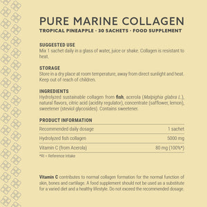 Pure Marine Collagen Tropical Pineapple 30 day supply box - 30 Sachets